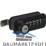 HETTICH Zahlenschloss mit Riegel - Fixcode, links, Stahl/KS schwarz