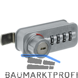 HETTICH Zahlenschloss mit Riegel -Freecode, rechts, Stahl/KS verchromt matt