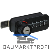 HETTICH Zahlenschloss mit Riegel -Freecode, links, Stahl/KS schwarz