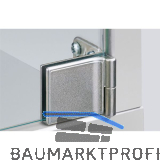 HETTICH Glast�rscharnier ET 5150 Set, Glas bis 6,3 mm; 40x30 mm, Zink vern. matt