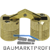 Exakt Einbohr-Scharnier Bohr � 16 mm, �W 180�, Messing blank