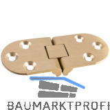 SISO Tischscharnier, 30x72 mm, �W 180�, Messing geschliffen