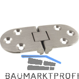 SISO Tischscharnier, 30x72 mm, �W 180�, Messing Edelstahl Effekt