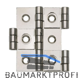 CHARMAG Paravantscharnier, 50x21 mm, Holzst�rke 15 mm, Messing nickel matt