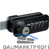 HETTICH Zahlenschloss mit Schn�pper - Fixcode, rechts, Stahl/KS schwarz