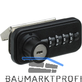 HETTICH Zahlenschloss f�r Schiebet�r - Fixcode, rechts, Stahl/KS schwarz