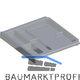 HETTICH SmarTray Materialschale 40 mm Kunststoff Alu-Optik