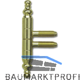 OTLAV Stil Einbohrband, Band-� 9 mm, Zink vermessingt