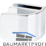 SISO Glast�rgriff Square, Glas 4-6 mm; 32,5x26 mm, Zink verchromt