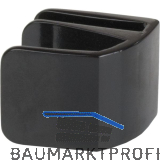 SISO Glast�rgriff Square, Glas 4-6 mm; 32,5x26 mm, Zink schwarz