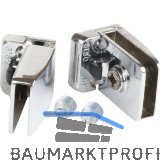 SISO Glast�rscharnier Square Set, Glas 4-6 mm; 43x30 mm, Zink verchromt