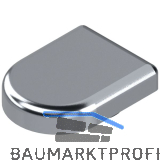 BLUM CLIP top Topfabdeckung - Glast�rscharnier D-Form, Kunststoff verchromt