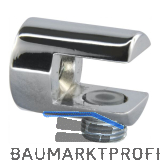 FONSEGRIVE Glastablar-Klemmtr�ger Pescara, Glas 6-10 mm, Zamak verchromt poliert