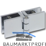 FONSEGRIVE Glast�rscharnier BMH25/5/7, Glas 4-6 mm; 33x25mm, Messing verchromt