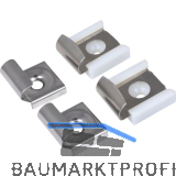 Spiegelhalter, Glasst�rke max. 5 mm, Breite 20 mm, Edelstahl poliert