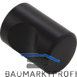 Knopf Alasco � 15 mm, Tiefe 22 mm, Aluminium schwarz matt
