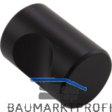 Knopf Alasco � 18 mm, Tiefe 24 mm, Aluminium schwarz matt
