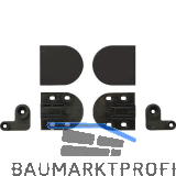 LAMP� Deckelscharnier HG-JHM16-50 klein; Aluminium/Kunststoff schwarz