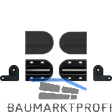 LAMP� Deckelscharnier HG-JHM20-80 gro�; Aluminium/Kunststoff schwarz