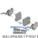 BLUM AVENTOS HK-S TIP-ON Kraftspeicher, LF 220-500, hellgrau