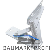 POHL Truhenbankbeschlag EW-425 mit Feder �ffnungswinkel 95� Stahl blau verzinkt
