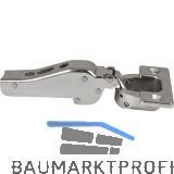 LAMP� Schwerlast M�bel Scharnier 95�, Mittelanschlag, mit Feder, vernickelt