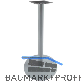 Plattenstehtischgestell Rondal 1 - silberfarbig