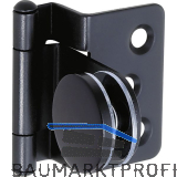 LAMP�Glast�rscharnier GH34-8, Glas 4-6mm; 34x38 mm, Stahl schwarz