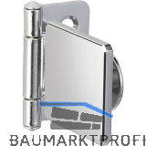 LAMP�Glast�rscharnier GH34-0CR-K, Glas 4-6 mm; 36x38 mm, Stahl verchromt eckig