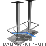 POHL Plattenstehtischgestell mit Fu�st�tze Bayreuth 2 - Edelstahl geschliffen