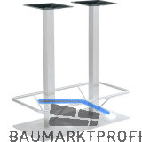 POHL Plattenstehtischgestell mit Fu�st�tze Bayreuth 2 - silberfarbig beschichtet