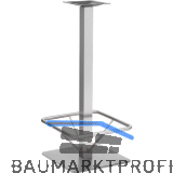 Plattenstehtischgestell mit Fu�st�tze Coburg 1 - Edelstahl geb�rstet