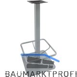 Plattenstehtischgestell Fu�st�tze Coburg 1 - silberfarbig beschichtet