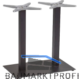 Platten-Tischgestell Salzach 2 schwarz beschichtet