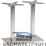 Platten-Tischgestell Salzach 2 Edelstahl satiniert
