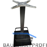 Plattenstehtischgestell mit Fu�st�tze Salzach1-Bar schwarz beschichtet