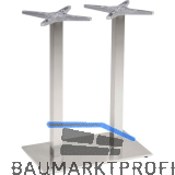 Plattenstehtischgestell Salzach-2-Bar Edelstahl satiniert