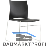 TOPSTAR Besucherstuhl W-Chair schwarz/chrom