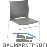 TOPSTAR Besucherstuhl W-Chair grau/verchromt