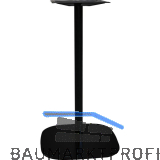 Tischgestell Slim, H�he 870, Bodenplatte 485x485, Stahl schwarz RAL 9005