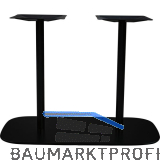 Plattentischgestell Slim, H�he 720, Bodenplatte 985x485, Stahl schwarz RAL 9005