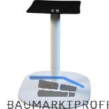 Plattentischgestell Slim, H�he 470, Bodenplatte 390x390, Stahl wei� RAL 9010