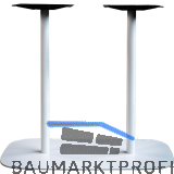 Plattentischgestell Slim, H�he 870, Bodenplatte 985x485, Stahl wei� RAL 9010