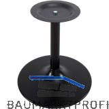 Hockergestell Davos - schwarz beschichtet