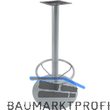 Plattenstehtischgestell Fu�st�tze Rondal 3 - silberfarbig beschichtet