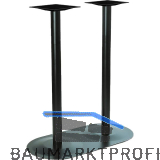 Plattenstehtischgestell Rondal 2 - schwarz beschichtet