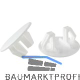 Lochblendstopfen rund DM 15 - 18 mm Kunststoff wei�