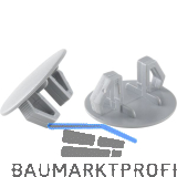 Lochblendstopfen rund DM 22 - 24 mm Kunststoff grau