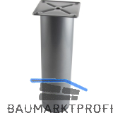 Dekorfu� Fu� � 80 mm, L�nge 290 mm, mit Platte, Stahl silber RAL 9006