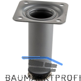 Dekorfu� Fu� � 30 mm, L�nge 120 mm, Stahl silber RAL 9006